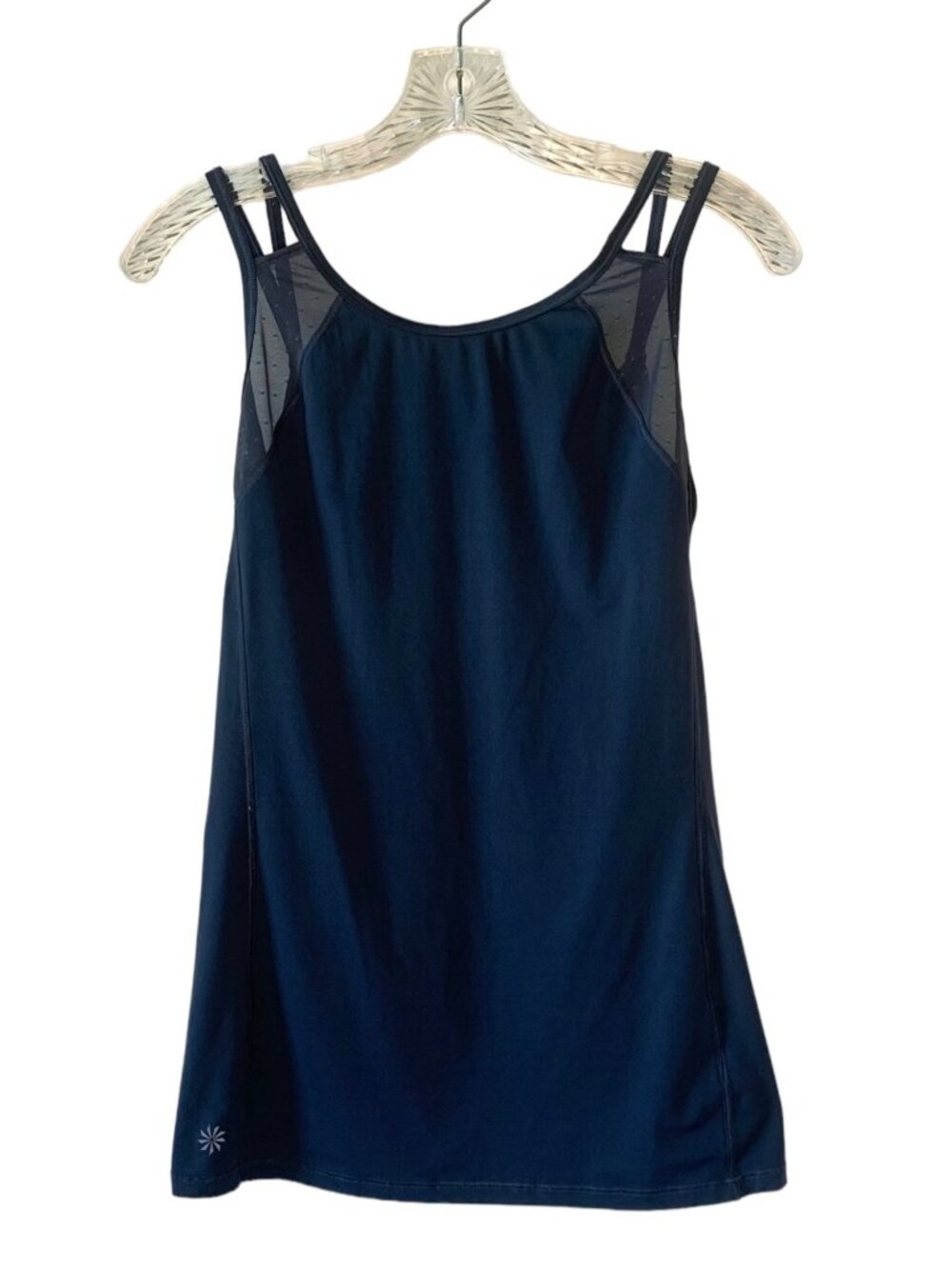 ATHLETA Navy Blue Point D'Espirit Breathable Unstinkable Athletic Tank Top M - Picture 3 of 8